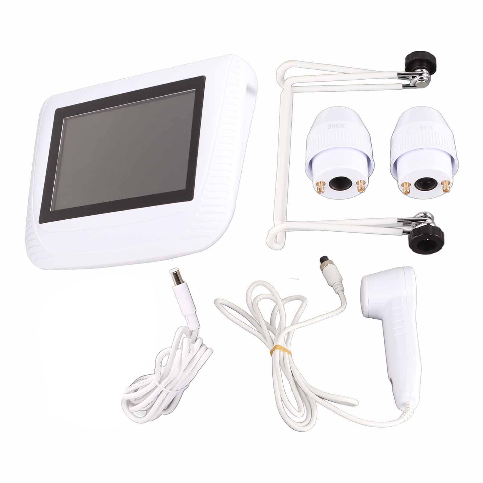 

5-дюймовый аккумуляторный анализатор пигмента кожи головы, масла, влаги, волосяных фолликулов UK PLUG