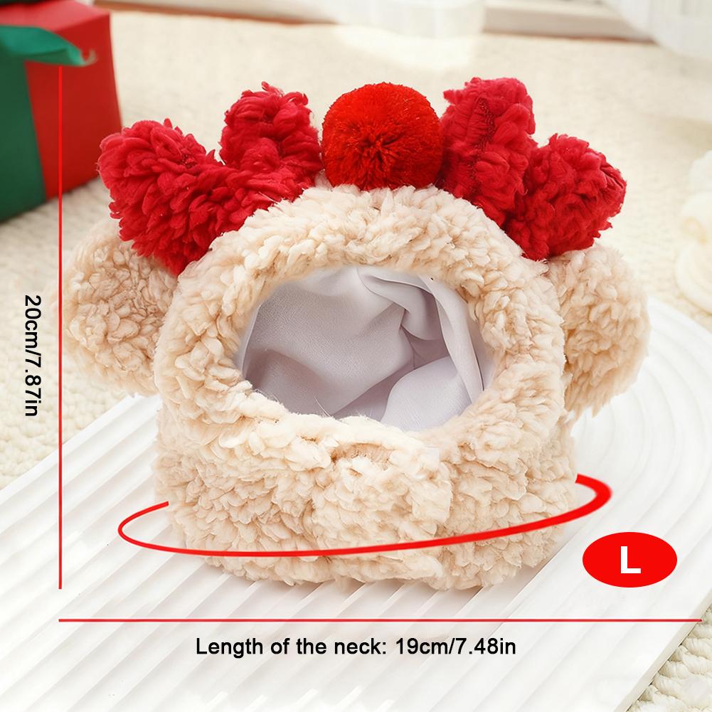 Christmas Pet Cosplay Hat   For Dogs Cats Clothes Costumes Santa Hood Scarf Dressing Up Christmas Party Costume Suit