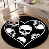 1pc Skull Heart Office Round Area Rug, Under Office Chairs Bedroom Living Room Home Decor, Room Deco
