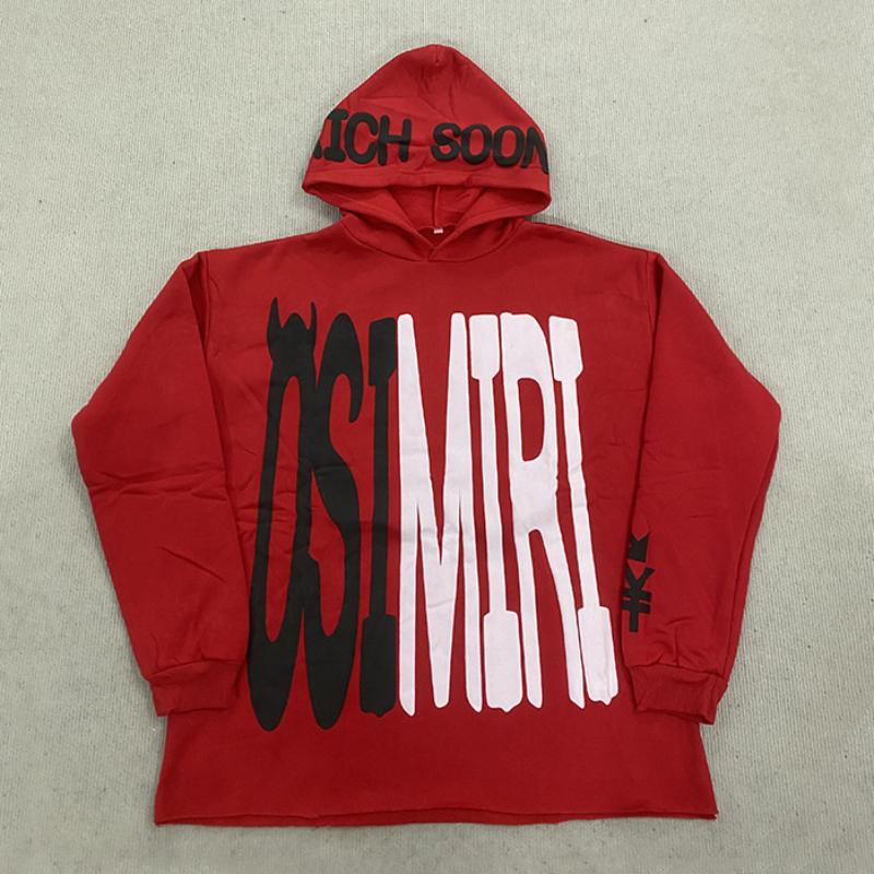 Europäisches und amerikanisches Y2K-Sweatshirt mit dunklem Kapuzenpullover mit Schaumstoffbuchstaben