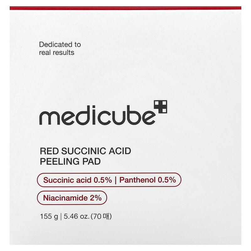 Red Succinic Acid Peeling Pad, 70 Pads