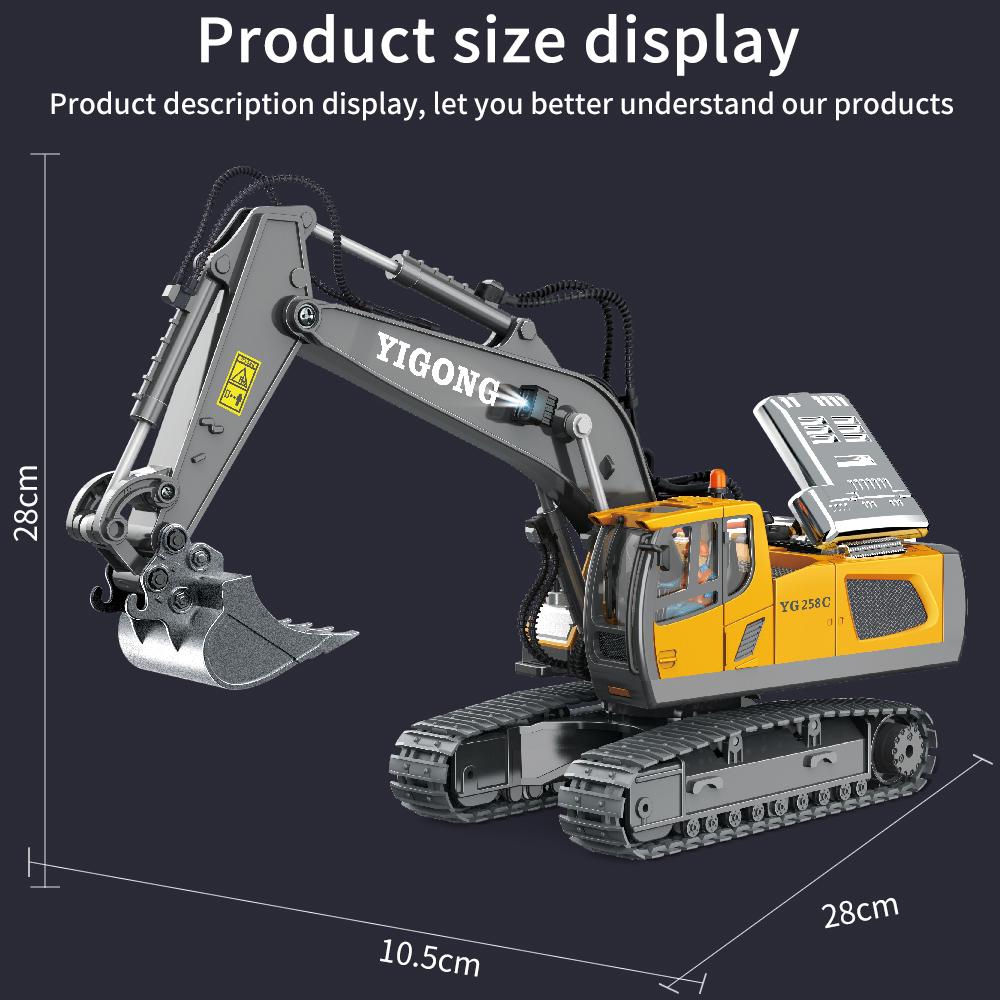 Rc Excavator Rc Cra Children Toys Remote Control Excavator Toys Kids Radio Control Dump Truck Bulldozer Electric Car Toys Gift
