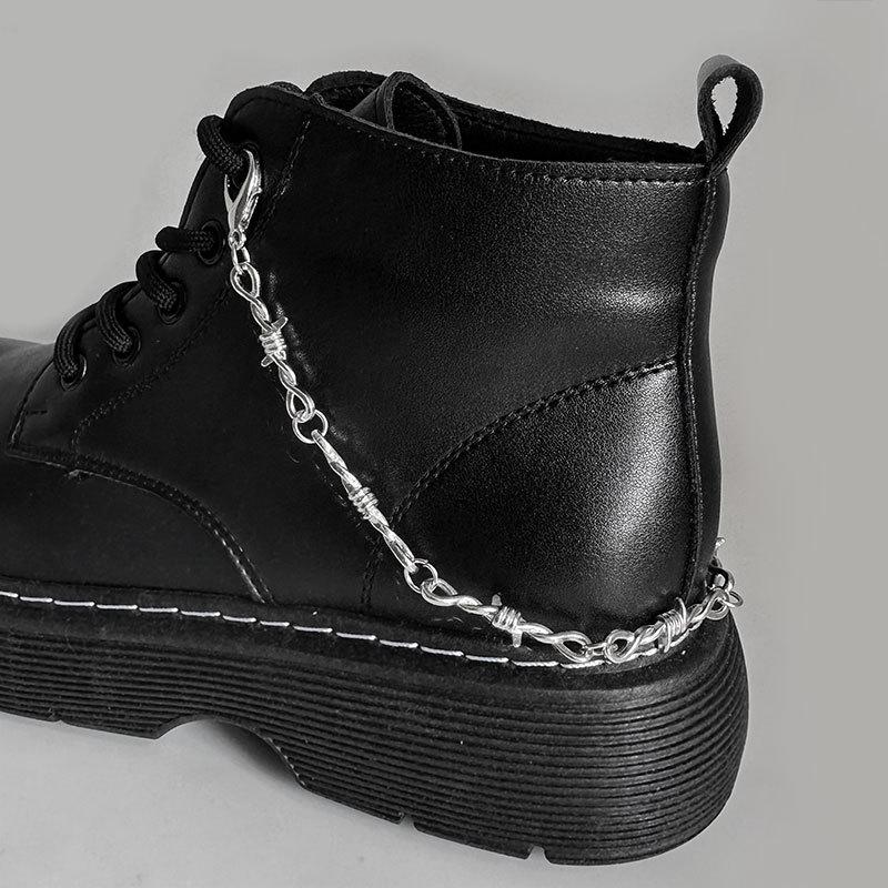 

1pc Thorned Flame Cross Shoe Chain Boots & Canvas Shoes Accessories Shoe Decoration Pendant Women Fashion Party Jewelry Gifts