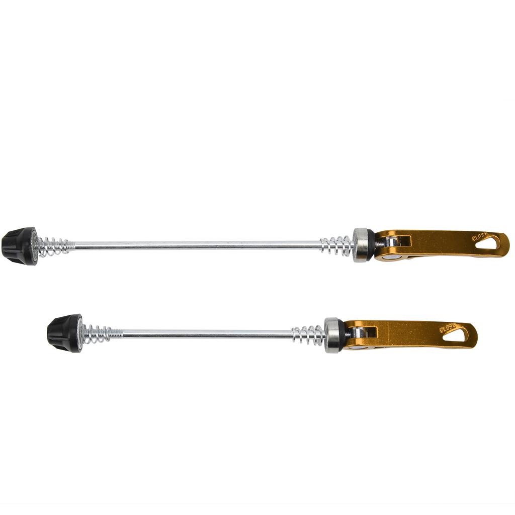 2pcs Road Mountain Bicycle Quick Release Skewers Bike Front Rear Skewer AccessoryGolden
