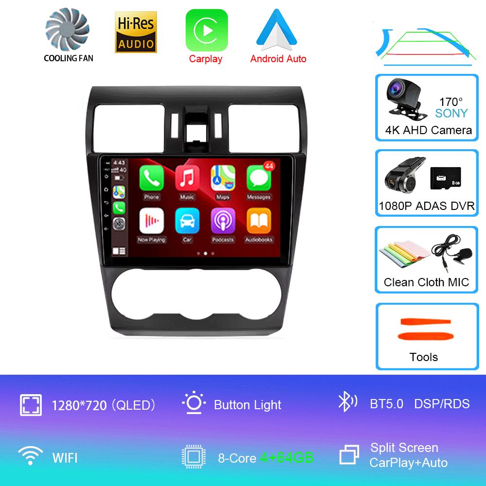 Car Radio Android 14 Carplay Multimedia Player For Subaru Forester 4 SJ XV WRX 2012- 2015 2018 Autoradio GPS Stereo Head Unit