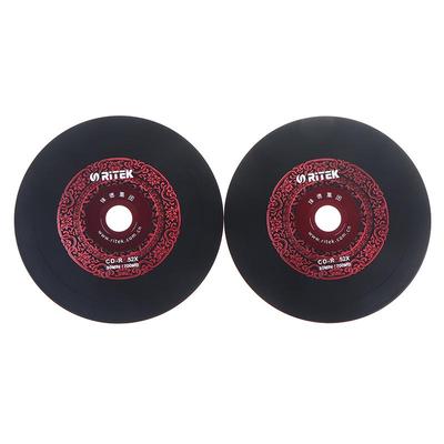 10Pcs Ritek Vinyl Disc Black Cd-R Blank Disc Recordable Compact Disc 700Mb/80Min/52X Car Music Cd-R Blank Disk Disc
