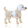 Sparkling Rhinestone Brooch Novelty Lapel Pins Fashion Dog Brooch  Suit Coat Accessories
