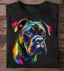 Boxer Dog Colorful Face Funny Puppy Art Lover Black for Men Women Boxer - Boxer Shirt, Boxer Christmas, Boxer Lover Shirt, Boxer Mom Shirt