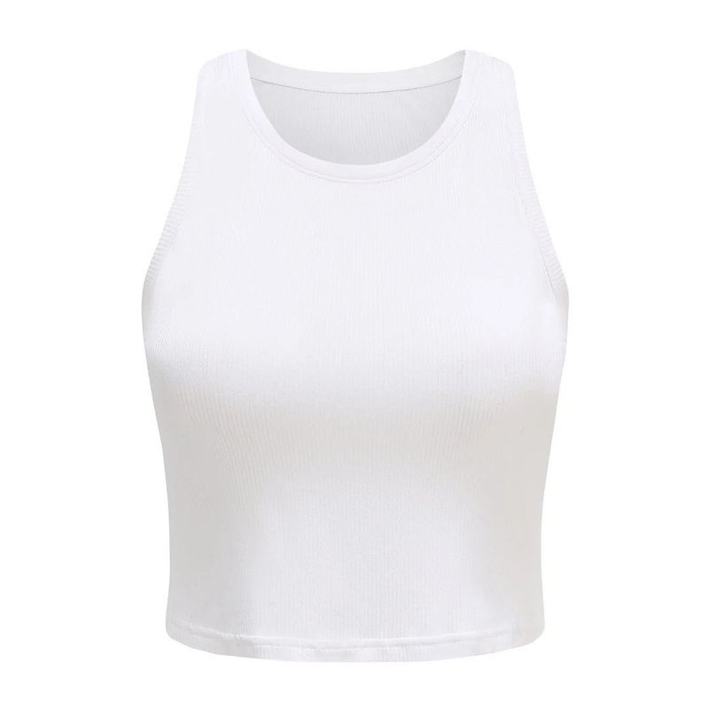 Solid Color Underwear Top Minimalist Summer Fashion Ins Versatile Women's Clothing Exercise Sleeveless Skinny Short Vest for Women