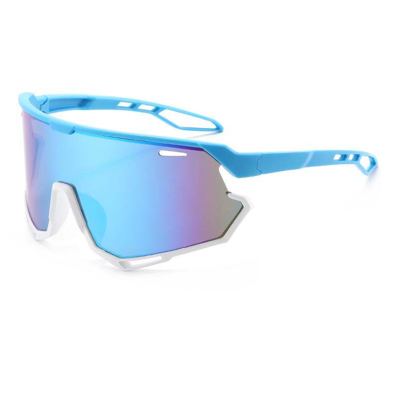 Black Polarized Sports Sunglasses for Cycling, Skiing, and Mountaineering – Large Frame, Windproof, UV Protection