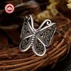1Butterfly White Gold Hollow Vintage Fashion Ring