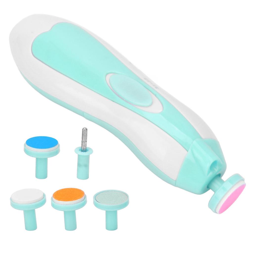 Baby Electric Nail Grinder Low Noise Manicure Care Portable Infants Nail File with 6 Grinding Hd