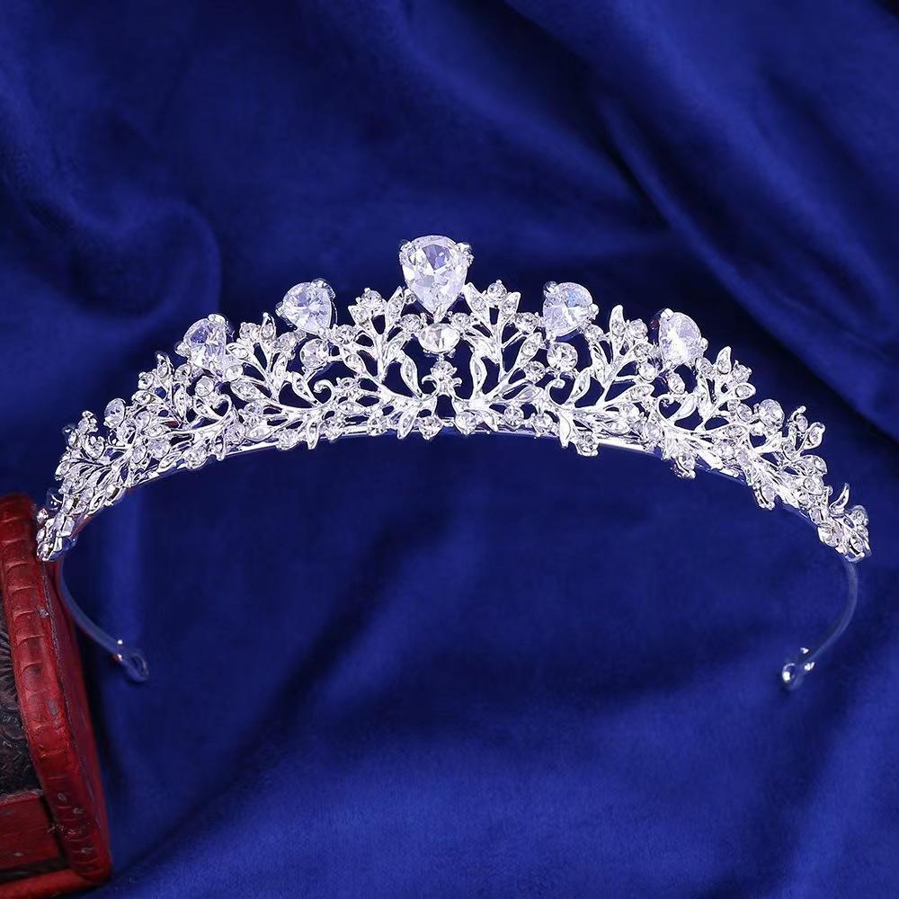 Crystal Zirconia Tiara - Luxury Wedding Crown for Bride Queen Princess