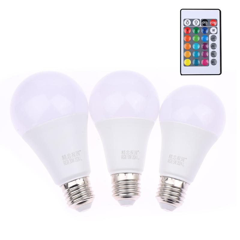 Spotlight Bulb E27 220V Rgb Led Light Bulb 5/7/10/15/20/30W Ir Remote Control Changeable Colorful Dimmable Rgbw Led Lamp