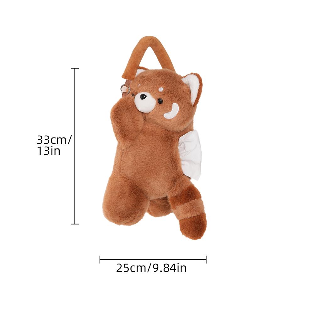

Car tissue box raccoon party cute plush armrest box paper towel drawer doll gift raccoon girl