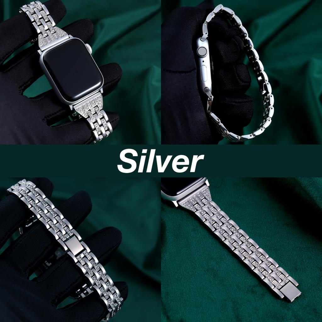 Metal Inlaid Design Watch Strap for Apple Watch for Iwatch S10/Ultra 1/2 Watch Band