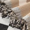 Federa per Cuscino Divano Moderno Stile Nordico Double Face in Chenille Nero Bianco Copridivano Protettore Coperta Morbida per Divano