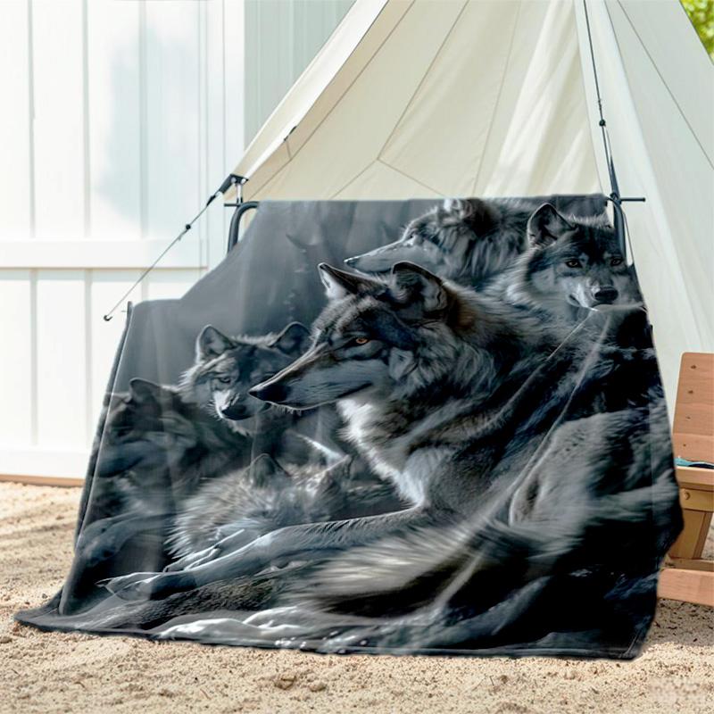 1pc animal pattern blanket, all season lightweight home office outdoor nap multifunctional blanket