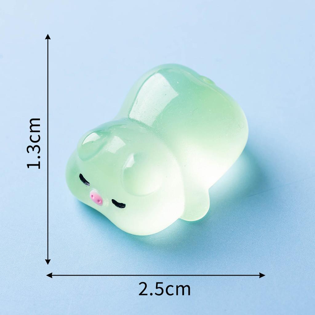 Micro Landscape Cartoon Cute Party Glow-in-the-dark Piglet Diy Decoration Blind Bag Accessories Car Desktop Trinket
