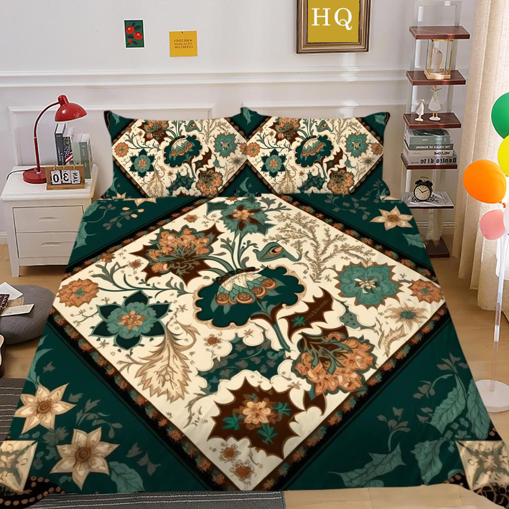 Set Copripiumino 3D Stampa Floreale Donna Tessili per la Casa Poliestere Dimensioni Queen Set Copripiumino per Letto