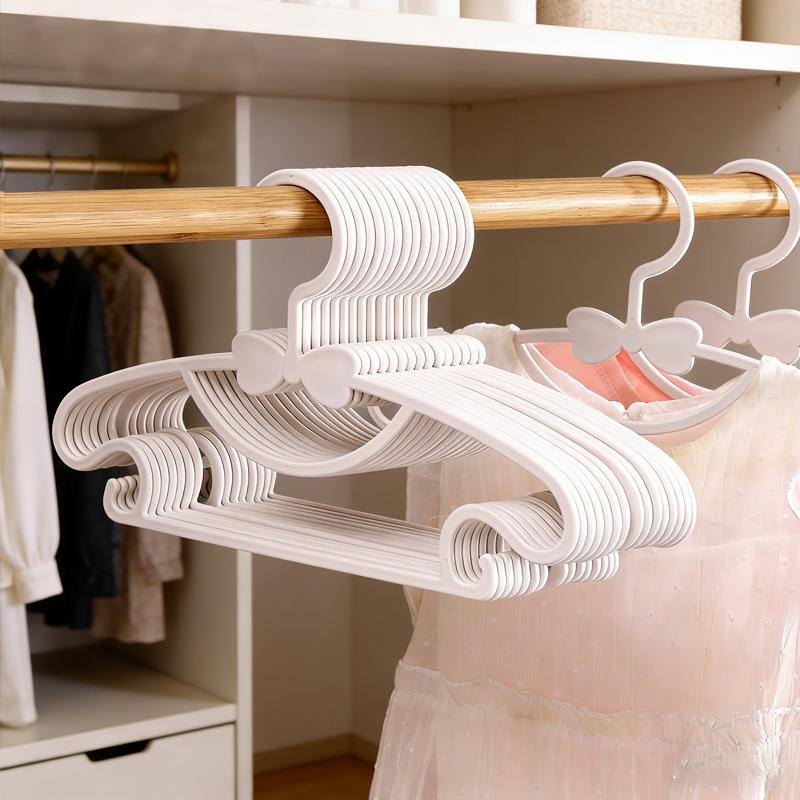 10PCS Non Slip Baby Clothes Hanger Drying Rack Small Toddler Hangers Traceless Support Organizer Newborn Children Kids