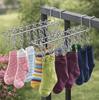Stainless Steel Socks Drying Rack 11/16 Clips Waterproof Clothes Drying Rack Windproof Space Saving Laundry Hanger Indoor
