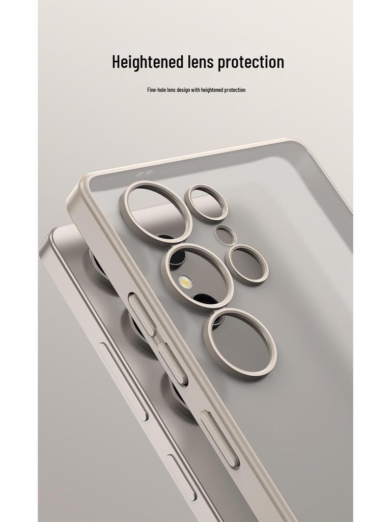 Semi-Transparent Frosted Solid-Color Case for Samsung S25 Ultra: Simple Protective Shell
