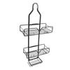 Hanging Shower Organizer Frosted Black Minimalist Modern Multi Layer High Carbon Steel Over Head Shower Caddy for