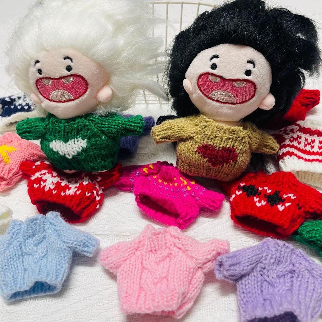 10cm Starfish Doll Clothes: Wool-Knit Terrier Outfit & Accessories