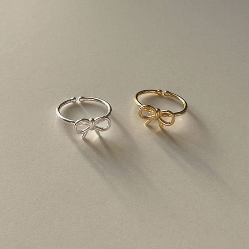 Mosxe [925silver] Minimi Ribbon Ring (2color)