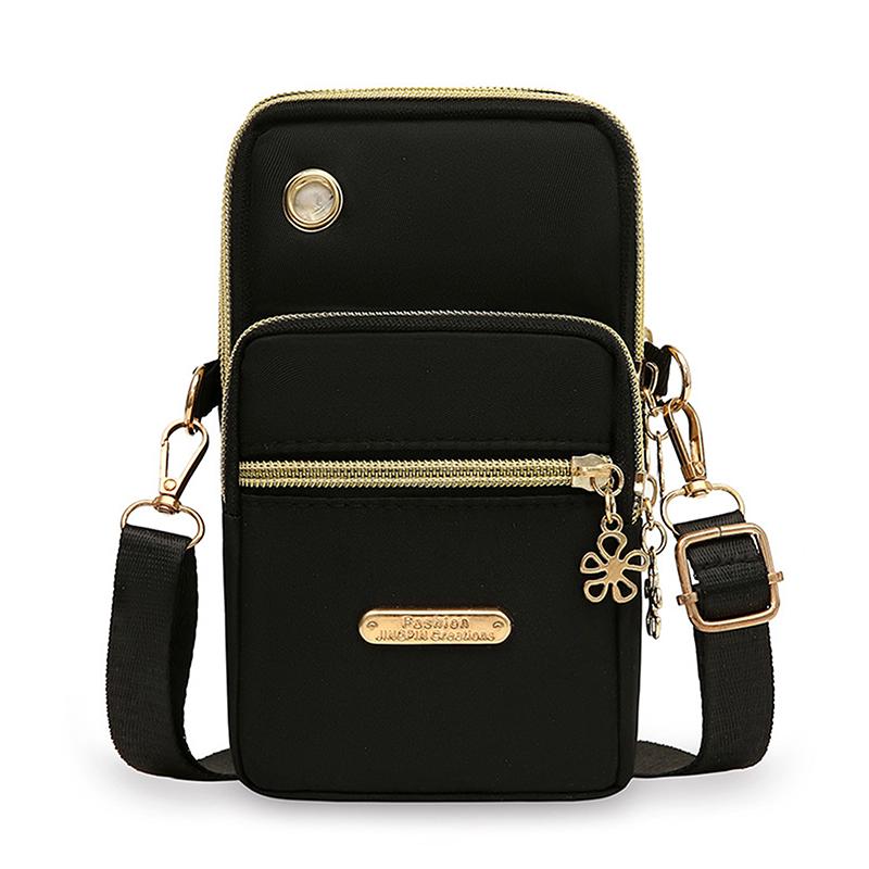 Mobile Phone Crossbody Bags For Women Fashion Women Shoulder Bag Cell Phone Pouch Coin Bag 3 Layer Wallet With Headphone Plug