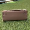 Genuine Leather Palm Pattern Cut Clutch Bag Cowhide Dinner Long Handbag