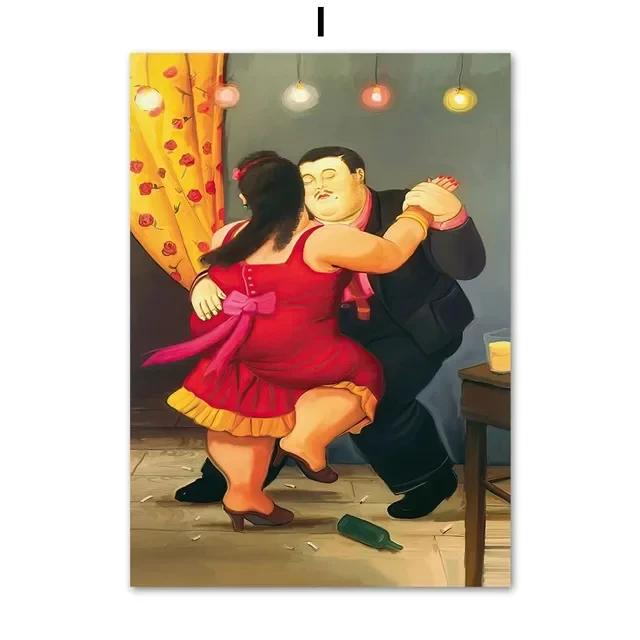 Fernando Botero Femei Dansând Circ Artă de Perete Pictură pe Pânză Postere și Imprimeuri Nordice Imagini de Perete pentru Decorarea Camerei de Zi