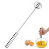 Zecltrea Stainless Steel Semi-Automatic Egg Whisk Rotary Whisk Blender Manual Egg Beater Mixer Tool For Making Cream