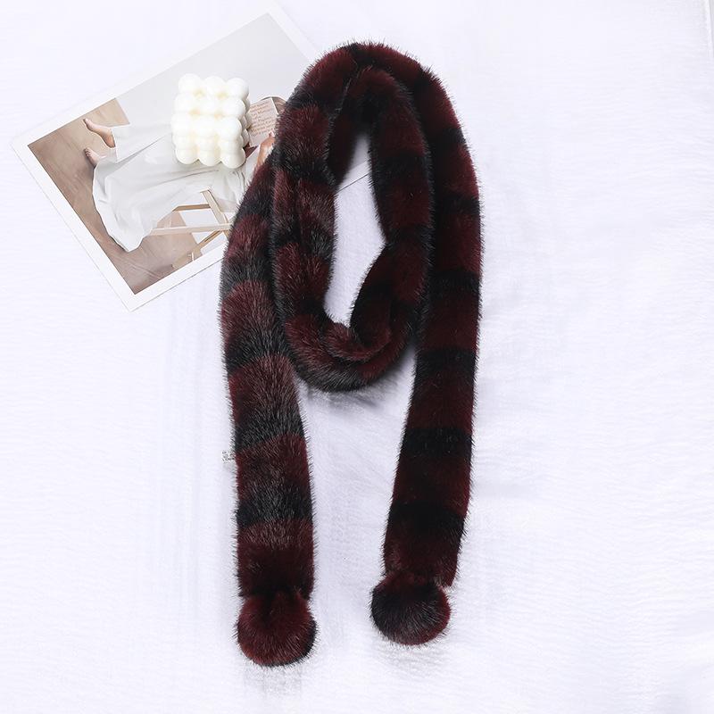 

Корейский роскошный плюшевый шарф-колбаса: Женский длинный утолщенный снуд для тепла и стиля 175cm x 6.5cm