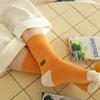 SNOOZY Sandwich Embroidered Socks (Marigold)