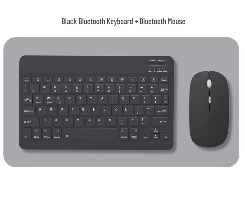 Wireless Rechargeable Mouse & Keyboard Combo for iPad, Tablet, Phone, Laptop
