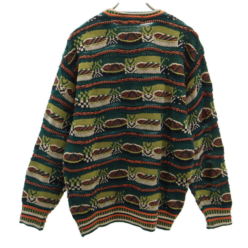 VERCELLI Old Long sleeve 3D knit L Green and others sweater Men's Used