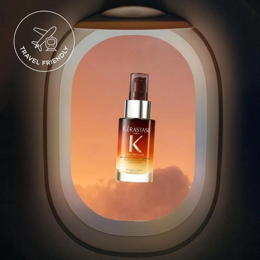 Kérastase Nutritive 8H Night Serum 30ml for Damaged & Dry Hair 2-Piece Set