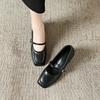 Fashion 2025 Shoes for Women Mary Janes Women's High Heels Retro Dress Pumps Women Square Toe Chunky Heels Buckle Strap Shoes Ladies