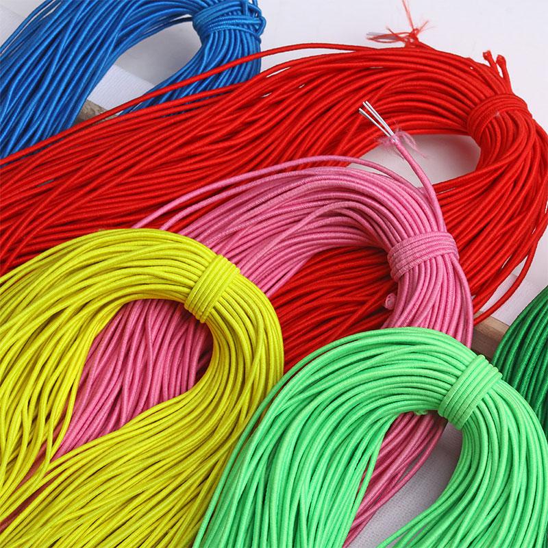 1.5mm Strong Elastic Rope Colorful High-Quality Elastic Band Rubber Cord for DIY Sewing Jewelry Crafts Making Accessorie