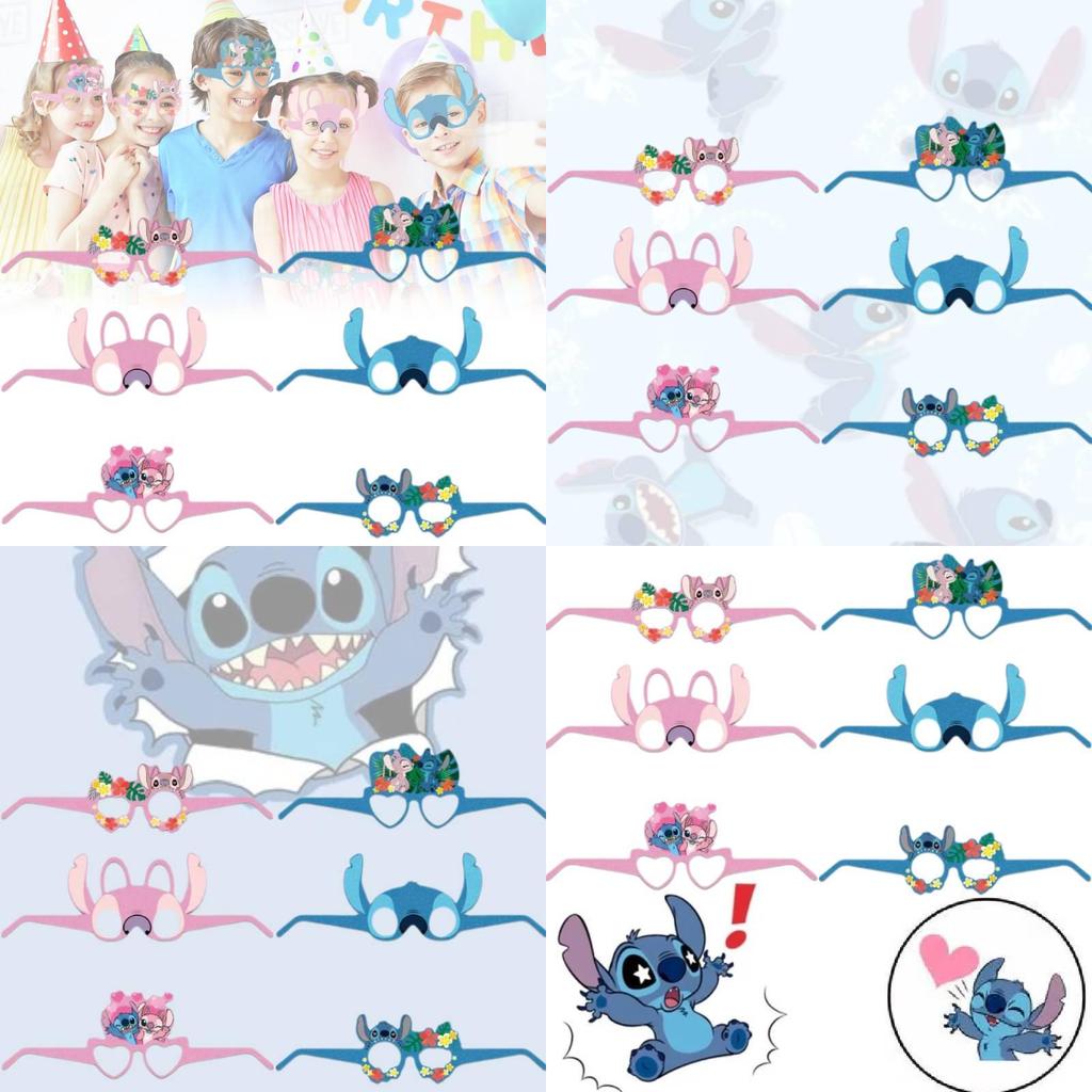 Bedårande Stitch Pappersglasögon För Roliga Sommarstrandfester Och Födelsedagsfiranden