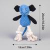 Plush Squeaky Mouse Dog Toy with Cotton Rope Knot - Interactive Self-Play Boredom Relief Pet Chew Toy