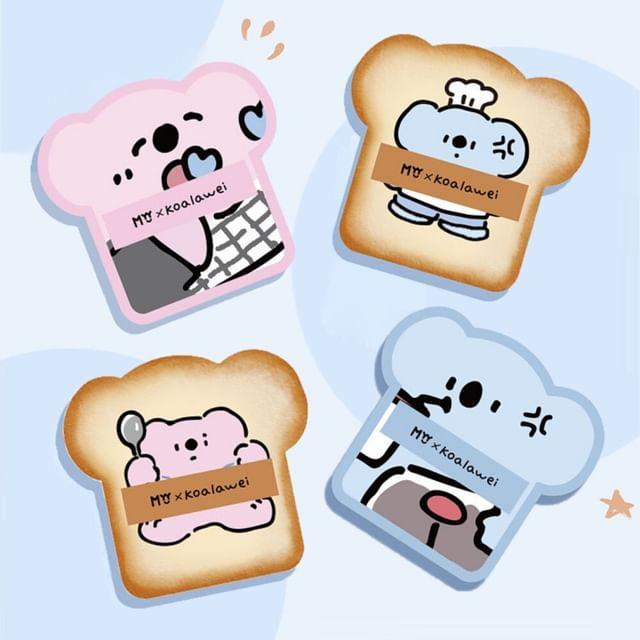 MYY - Koala Series Marshmallow Puff - 2 Colors #01 Pink Toast - 1set