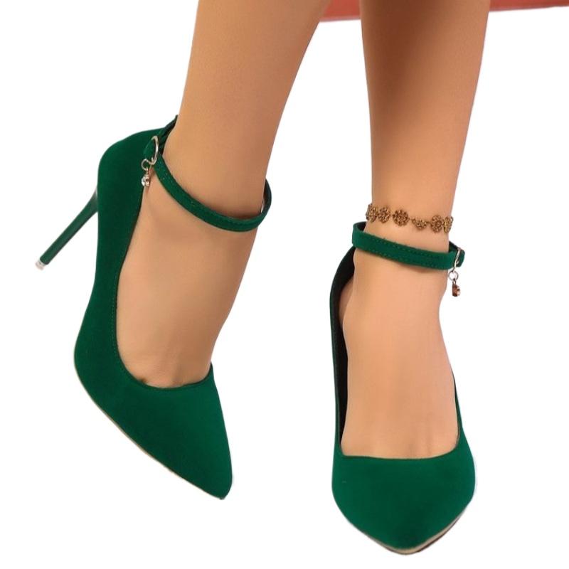 Fashion 2025 Brand Ladies Shoes Buckle Strap Women's High Heels Fashion Shallow Office and Career Sexy Pointed Toe Heels Women Zapatos