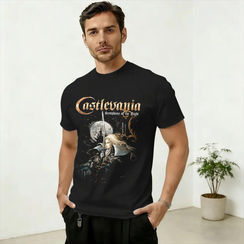 Unisex TShirt Castlevania Symphony Of The Night Funny Pure Cotton Tees Short Sleeve T Shirts Round Collar Clothes Summer