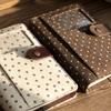 Card Pocket Polka Dot A7 Notebook Denim Fabric Stationery Album Journal Binder Cover  Portable