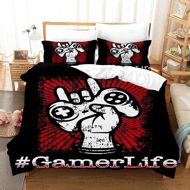 Fashion Gamepad Bedding Set Kids Game Comforter Quilt Adult Gift Bed Linen Bedroom Duvet Covers Single Queen King Size