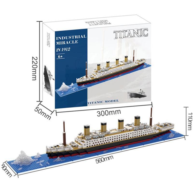 Titanic Yaratıcı Lüks Buzdağı Yolcu Gemisi Tekne Enkazı Seti Şehir Kendin Yap Model Yapı Taşları Tuğlalar Oyuncaklar Çocuklar Yetişkin Hediyesi