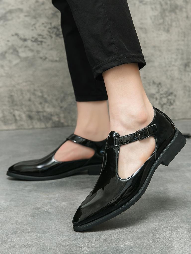 Nové ležérní kožené boty pánská móda britský styl formální kůže business pánské společenské boty Yuppie ploché římské boty pánské prodyšné